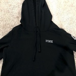 PINK long sleeve cropped hoodie size large